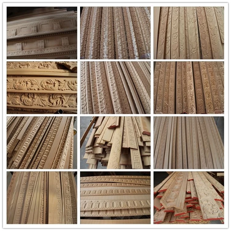 decorative wood mouldings-furniture molding trim-wood carved solid wood trim (6)(001)