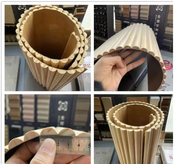 Flexible Solid Wood Curved Wall Panels Half Round Wall Coating