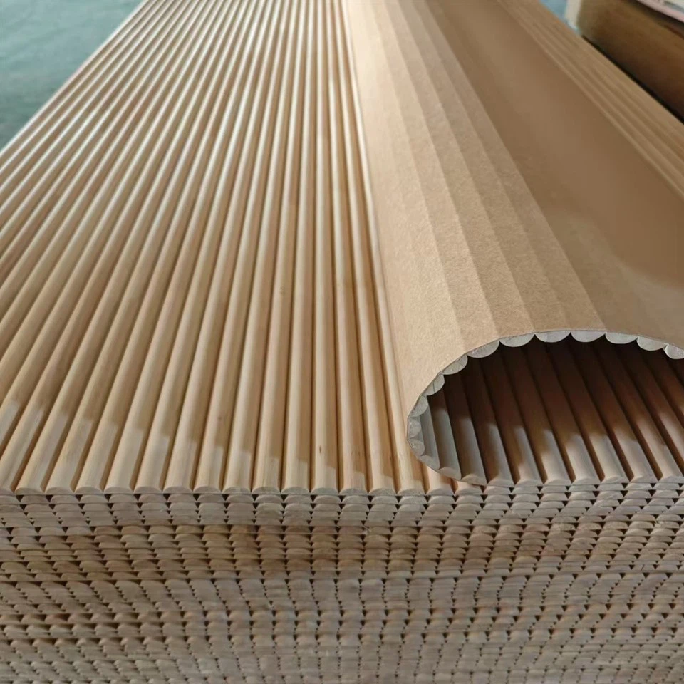 Flexible Solid Wood Curved Wall Panels Half Round Wall Coating